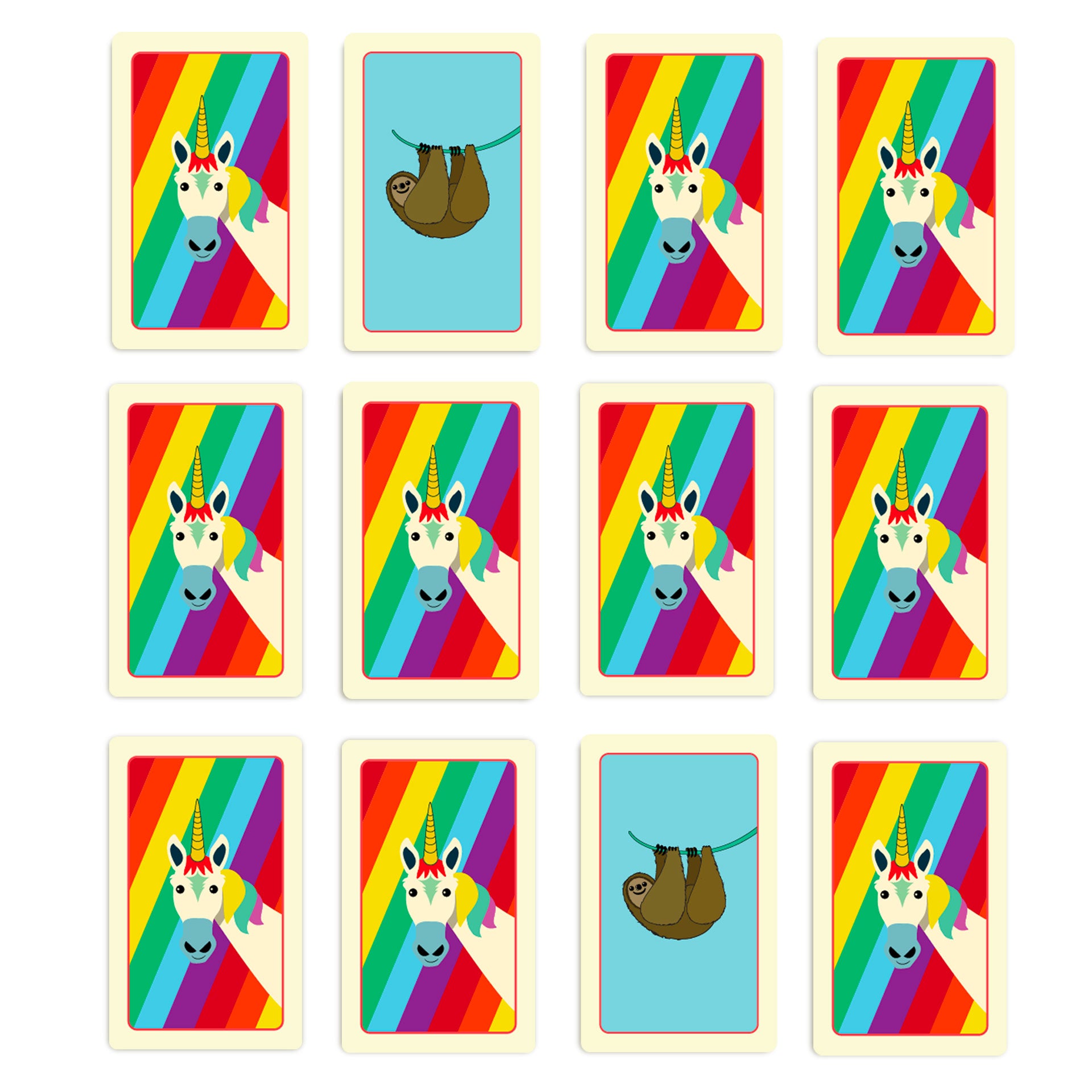 Rainbow Unicorn Match Game